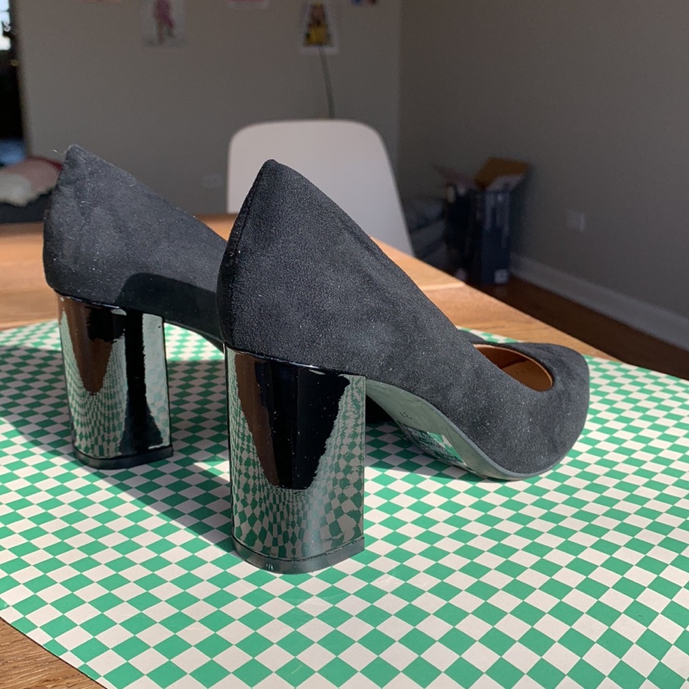 Suede Chunky Heel